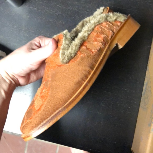 Free People Butterfly Effect Mule In Orange - Picture 4 of 5